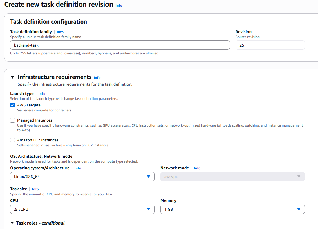 High-level ECS service architecture for the IMS backend