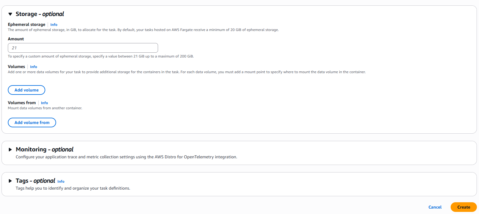 Auto scaling configuration for ECS service